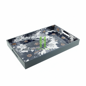 Bandeja de Servicio de Bambú Ecológica de Lujo, Lacada a Mano con Acabado Brillante, para Decoración de Resorts y Villas, Fabricante OEM - Product Image 5