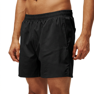 <b>Men's</b> Eco-Friendly Solid <b>Yellow</b> Elastic Waist Quick Dry Breathable Running <b>Shorts</b> with Pockets Casual Fitness Gym Wear - Product Image 6
