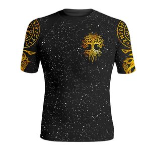 เสื้อแรชการ์ดสั่งทำพิเศษ OEM สำหรับทุกเพศ UPF 50 ผ้าดำน้ำระบายอากาศได้ดี ป้องกันกลิ่น ผลิตจากโพลีเอสเตอร์ ขายส่ง OEM - Product Image 5