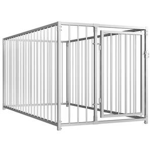 Caseta para Perros de Acero Plateado de Durabilidad Media, Rectangular, Casa para Mascotas y Muebles - Product Image 2