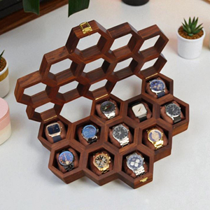 Caja de Almacenamiento de Relojes de Madera Personalizada, Organizador de Relojes de Madera con Cojines de Terciopelo Premium, Caja de Colección de Relojes de Madera - Product Image 4