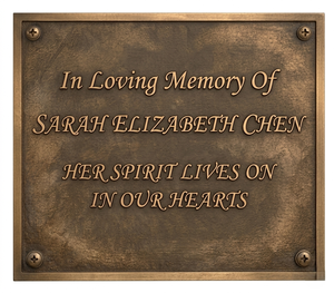 Custom Brass Engraved 3D <b>Memorial</b> <b>Plaque</b> Embossed Nameplate Wall Mounted Honor Board for Graveyard Cemetery - Product Image 6