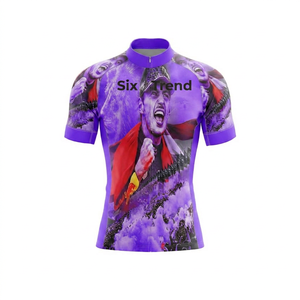Jersey de Ciclismo Personalizado OEM con MOQ Bajo, Secado Rápido, Impresión por Transferencia de Calor, 100% Poliéster, Manga Corta, Ropa Deportiva Unisex de Fábrica - Product Image 2