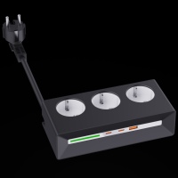Nouveau design PD25W créer prise de courant ue câble pivotant à 180 degrés les voyants lumineux USB multiprises extension CE/KC