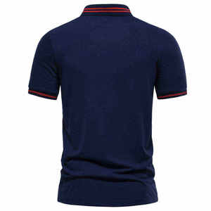 Polo homme en coton 100% haute qualité, couleur unie, uniforme de golf professionnel, logo personnalisé - Product Image 3