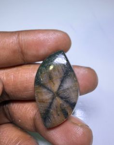 Colgante de Piedra Preciosa Natural de Chiastolita Marrón, Cabujón de Cristal Pulido, Chiastolita Natural para Joyería - Product Image 2