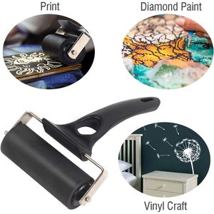 Rullo in gomma da 2 pollici per artigianato, strumento per inchiostro, colla, carta da parati, vinile e stampa - Product Image 4