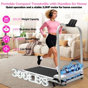 Tapis Roulant Pieghevole 2-in-1 con Manubrio Inclinabile, Scrivania Portatile e Vibrazione, Telecomando - per Esercizi a Casa - Product Image 2