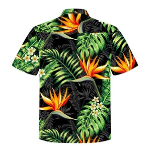 Men's Hawaiian Shirt Short Sleeve Floral Print Breathable Polyester Vacation Shirts Summer Turn-<b>down</b> Collar - Product Image 5