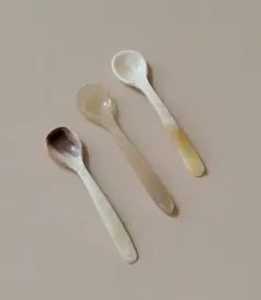 Cuillère ronde en corne de buffle, faite à la main, écologique, décoration de mariage et cadeau artisanal, objet décoratif - Product Image 1