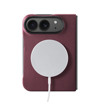 Étui de luxe haut de gamme personnalisé en cuir véritable italien grainé litchi pour iPhone Ultra, housse pliable