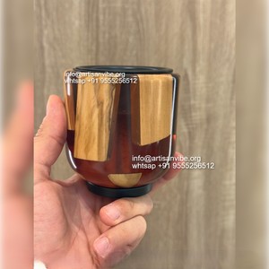 Quemador de epoxi Bakhoor de caligrafía árabe hecho a mano soporte de incienso de resina de madera de secoya para uso aromático para Ramadán - Product Image 4