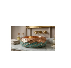 Lavabo de Cobre Contemporáneo, Lavabo Decorativo para Baño, Hecho a Mano, Diseño Metálico Premium, Pieza Decorativa - Product Image 1