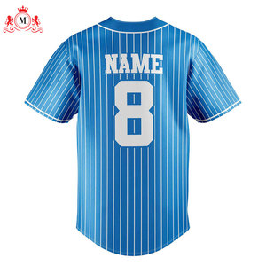 ชุดยูนิฟอร์มเบสบอลสีน้ำเงิน เสื้อเจอร์ซีย์ผู้ชายพร้อมกางเกงหมายเลข 8 และชื่อ โพลีเอสเตอร์ระบายอากาศได้ ขนาดผู้ใหญ่ - Product Image 3