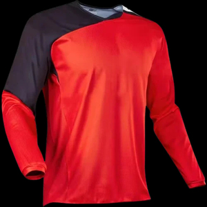 เสื้อเจอร์ซีย์มอเตอร์ครอสแบบเรียบง่าย ยูนิเซ็กซ์ ไซส์พลัส XL กันลม ระบายอากาศได้ดี ชุดกีฬา ATV รับผลิตตามแบบ สกรีนลายแบบ Sublimation - Product Image 1