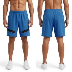 Relaxed Fitted Comfortable New Gym Sports Shorts Custom Embroidery Training Workout <b>Elastic</b> Waist Casual Activewear Shorts Men's - Product Image 3