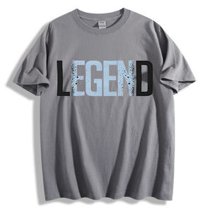 Nueva Camiseta de Algodón Premium con Logotipo Personalizado, Camiseta Deportiva Extra Grande de Algodón Grueso de 300 g/m² para Hombre - Product Image 2