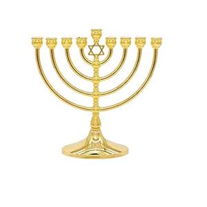 Producto de Alta Demanda a Bajo Costo: Menorah de Latón Plateado Resistente con Diseño del Árbol de la Vida, Portavelas de la Mejor Calidad para Templo - Product Image 2