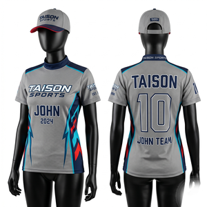เสื้อเจอร์ซีย์สำหรับยิงปืน ผ้าโพลีเอสเตอร์อินเตอร์ล็อค พรีเมียม 180 GSM สีเบจ กรมท่า แดง พิมพ์ลายแบบซับลิเมชั่นที่แถบข้าง พร้อมโลโก้แบบกำหนดเอง - Product Image 4