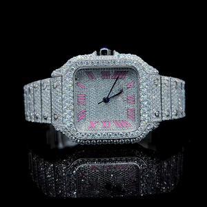 Reloj Cronógrafo Hip Hop para Hombre con Incrustaciones de Diamantes Moissanite, con Acero Inoxidable y Claridad VVS - Product Image 2
