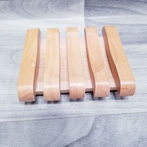 Solid Wood & for Soap Dish Holder with Drain Grooves Durable Modern Accessory for Everyday Use in Bathroom Interiors - Product Image 2