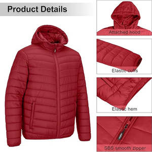 Veste matelassée à capuche pour homme, légère et isolante, idéale pour le ski, la neige et la randonnée, avec design et impression de logo personnalisés OEM - Product Image 4