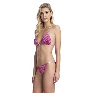 Conjunto de bikini de 2 piezas para mujer, ropa deportiva, traje de baño con cordón, estampado digital, cuello en V profundo, impermeable, protección UV - Product Image 6