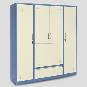 Home Clothes Cabinet BEMC TU15B3C4 <b>Key</b> <b>Lock</b> Blue 0.6mm Thick Stainless Steel <b>Safe</b> - Product Image 1