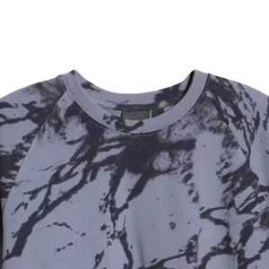 Sweat-shirt en polyester tricoté pour homme, blanc, à manches raglan, avec imprimé éclaboussures vertes, col rond, coupe classique, décontracté, pour l'automne - Product Image 1
