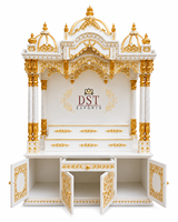 Temple en bois blanc de luxe pour la maison, vente en gros, fabricant, exportateur et fournisseur en gros pour la salle de prière