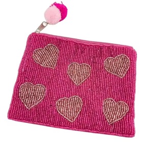 Pochette à main KISS, dernier design, brodée de perles, faite à la main, porte-monnaie avec couleur personnalisée, trousses et étuis cosmétiques - Product Image 6
