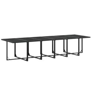 Conjunto de Comedor Plegable Grande para Jardín, en Textilene Negro - Product Image 3