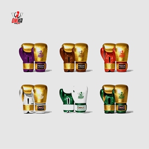 Guantes de Boxeo Metálicos Dorados y Verdes con Logotipo Personalizado, Guantes Ligeros de PU/PVC/Cuero para Entrenamiento y Sparring Profesional, OEM/ODM - Product Image 4