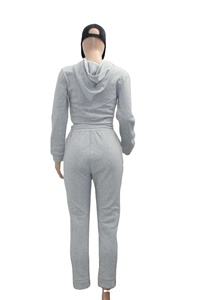 Offre Spéciale femmes polaire à capuche ensemble pantalons de survêtement et sweat à capuche ensemble à capuche en coton avec sport et loisirs 2025 - Product Image 4