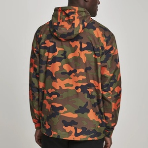 Custom <b>Camo</b> Windbreaker <b>Jacket</b> Lightweight <b>Waterproof</b> Hooded Outdoor Pullover OEM Manufacturer - Product Image 2