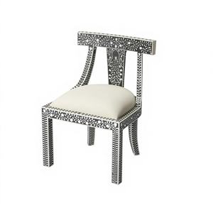 Silla de Ocio Premium con Incrustaciones de Hueso, Diseño Moderno para Hotel, Apartamento, Sala de Estar, Comedor, Dormitorio, Jardín, Decoración del Hogar - Product Image 1