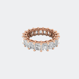 5.70CTW Radiant Cut Prong Set Eternity <b>Ring</b> - Product Image 6