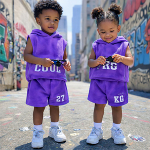 ชุดเซ็ตเสื้อผ้าเด็กสองชิ้นสำหรับฤดูร้อน OEM ลายมัดย้อมสีสันสดใส เสื้อแขนกุด กางเกงขาสั้น สไตล์สตรีทแวร์ สำหรับเด็กผู้หญิงและเด็กผู้ชาย - Product Image 1