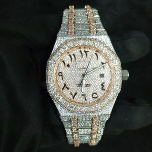 Relojes Mossinate de Acero Inoxidable con Moissanita VVS, Reloj Mecánico con Diamantes para Hombre, Estilo Hip Hop, 100% Pasa el Test de Diamantes - Product Image 1