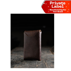 Portefeuille en cuir minimaliste pour hommes avec porte-cartes de poche avant, compatible AirTag, OEM personnalisé, portefeuille intelligent en cuir avec blocage RFID, vente en gros - Product Image 1