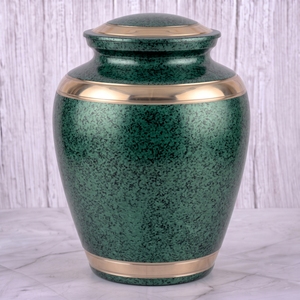 Urna Funeraria de Latón con Motas Azules y Doradas para Cenizas Humanas, para Entierro, Memorial Funerario y Exhibición en el Hogar para Adultos - Product Image 3