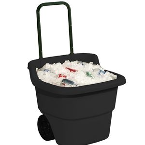 Chariot de jardinage et de pelouse 15 gallons en résine durable à quatre roues, plateforme 20,75"L x 22,5"W x 35,75"H - Product Image 2