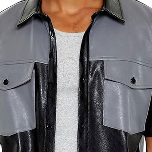 Chemises en cuir pour hommes, style classique avec finition douce, idéales pour le quotidien, les fêtes et les tenues décontractées - Product Image 3