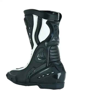 Botas de Motociclismo para Carreras, Botas Largas Impermeables y Transpirables de Cuero Vacuno Genuino de Alta Calidad