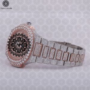 Reloj de Lujo para Mujer Charm Jewells, de Acero Inoxidable, Forma Tonneau, Movimiento de Cuarzo Analógico, Cristal de Zafiro, Bisel con Diamantes, 38 mm - Product Image 4