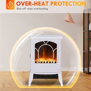 Chimenea Eléctrica Moderna con Efecto de Llama LED, Pantalla de Vidrio y Metal Integrada, para Hogar y Hotel, Disponible con Enchufe Tipo AU/US - Product Image 5
