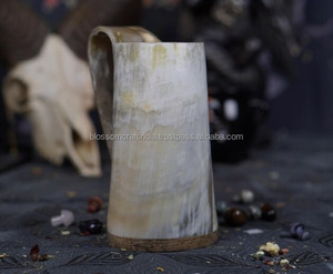 Mug en corne écologique, fait main, en matériau naturel, durable, unique, rustique, vaisselle pour la décoration de la table à la maison - Product Image 4