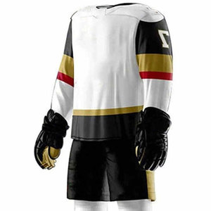 Custom ijshockey tenue set lange mouwen team shirt shorts broek effen vochtregulerend voorlogo sportkleding winterkleding - Product Image 4