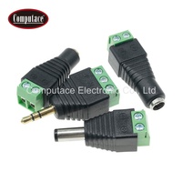 Bestseller Terminaladapter 2,5mm Männlicher Stromstecker mit Messingkontakt PVC-Gehäuse Rechteckig 2-polig 5A Nennstrom 12V DC
