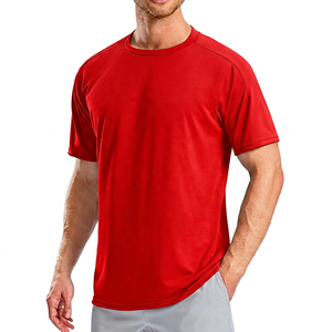 T-shirt à manches courtes pour homme, noir, 100% polyester, tricoté, séchage rapide, col rond, coupe classique, imprimé, décontracté, écologique - Product Image 4
